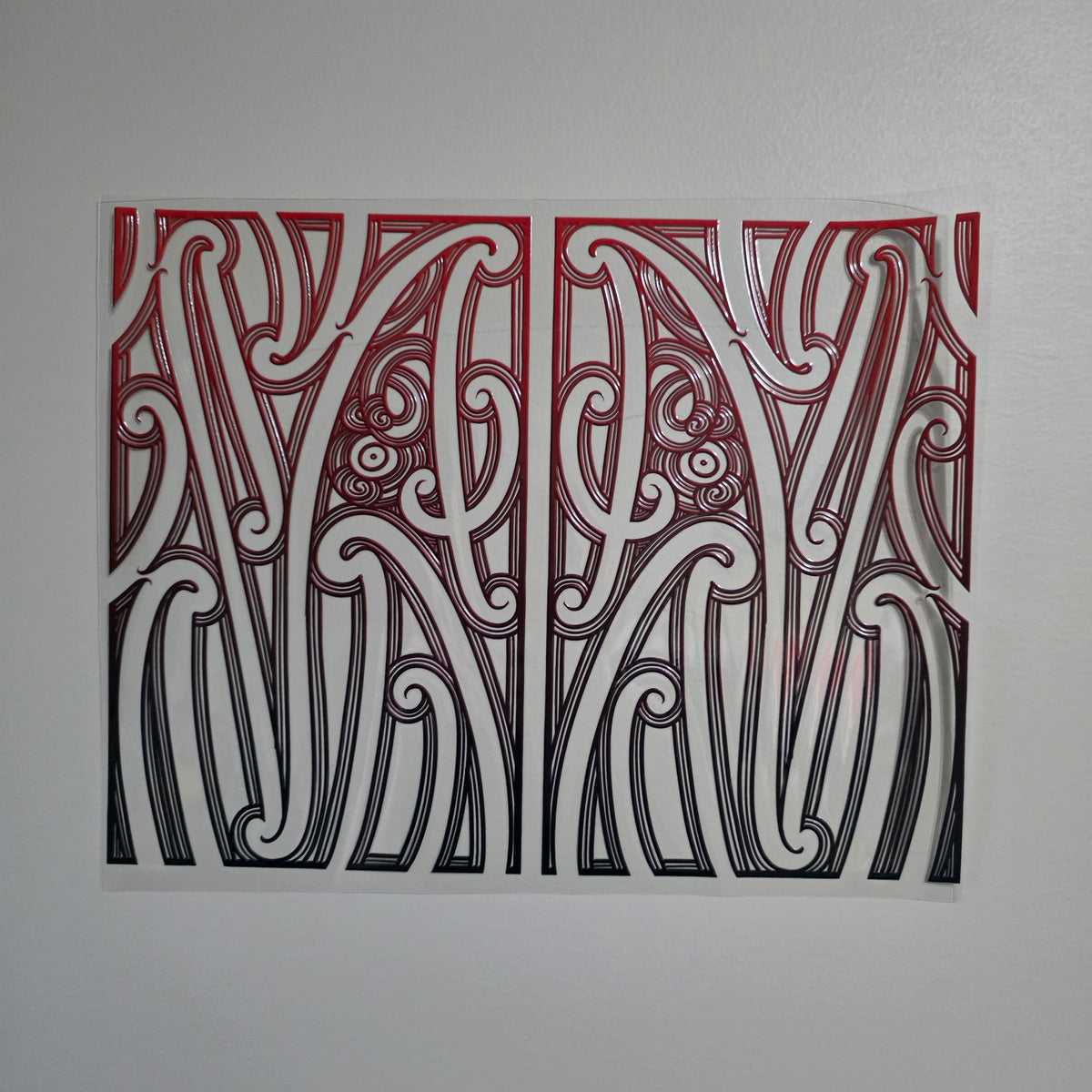 XL UV DTF DECAL MAORI DESIGN 30CMX23CM for Floor lamp size #17