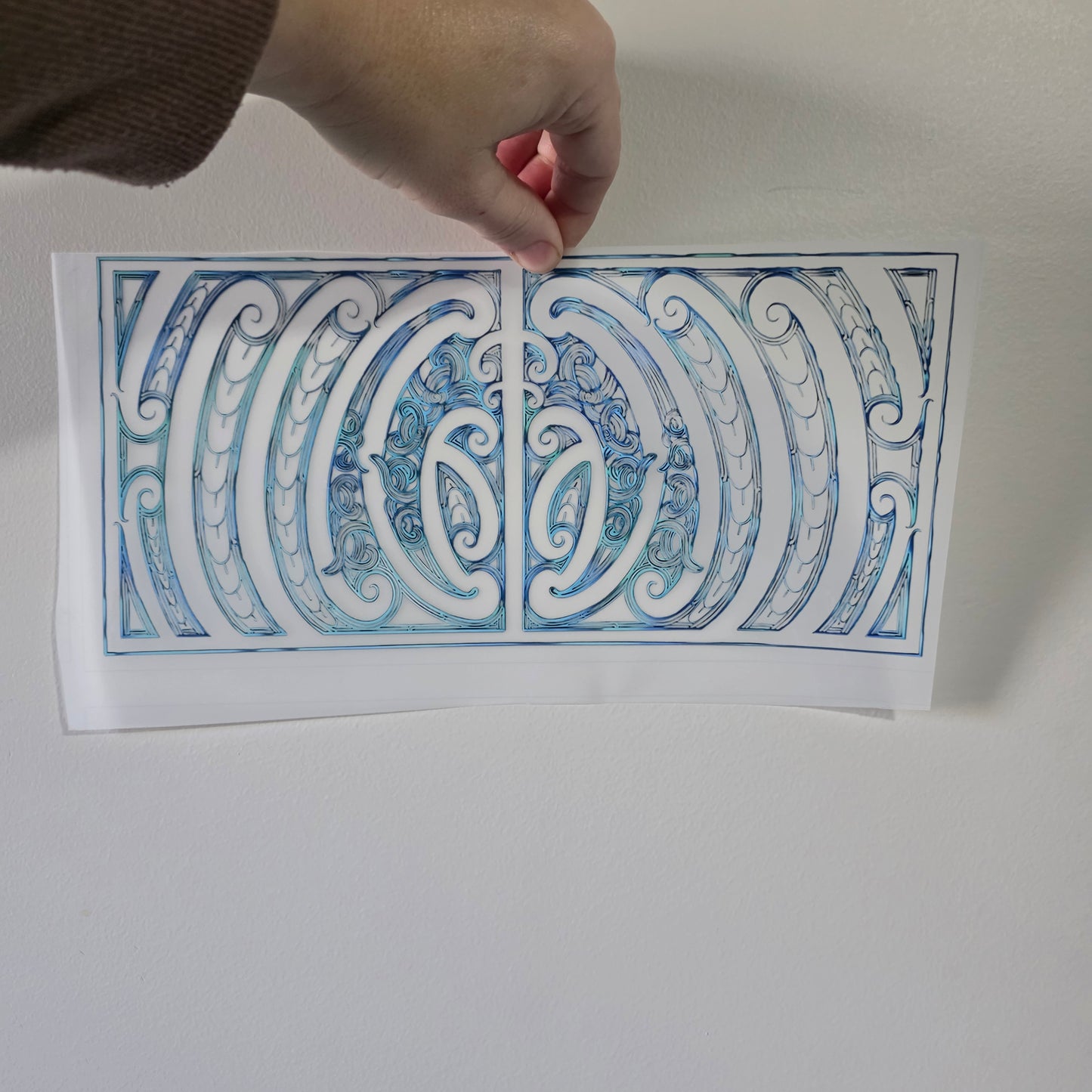 Maori design Iron on DTF 30cm - printed incorrectly Faulty