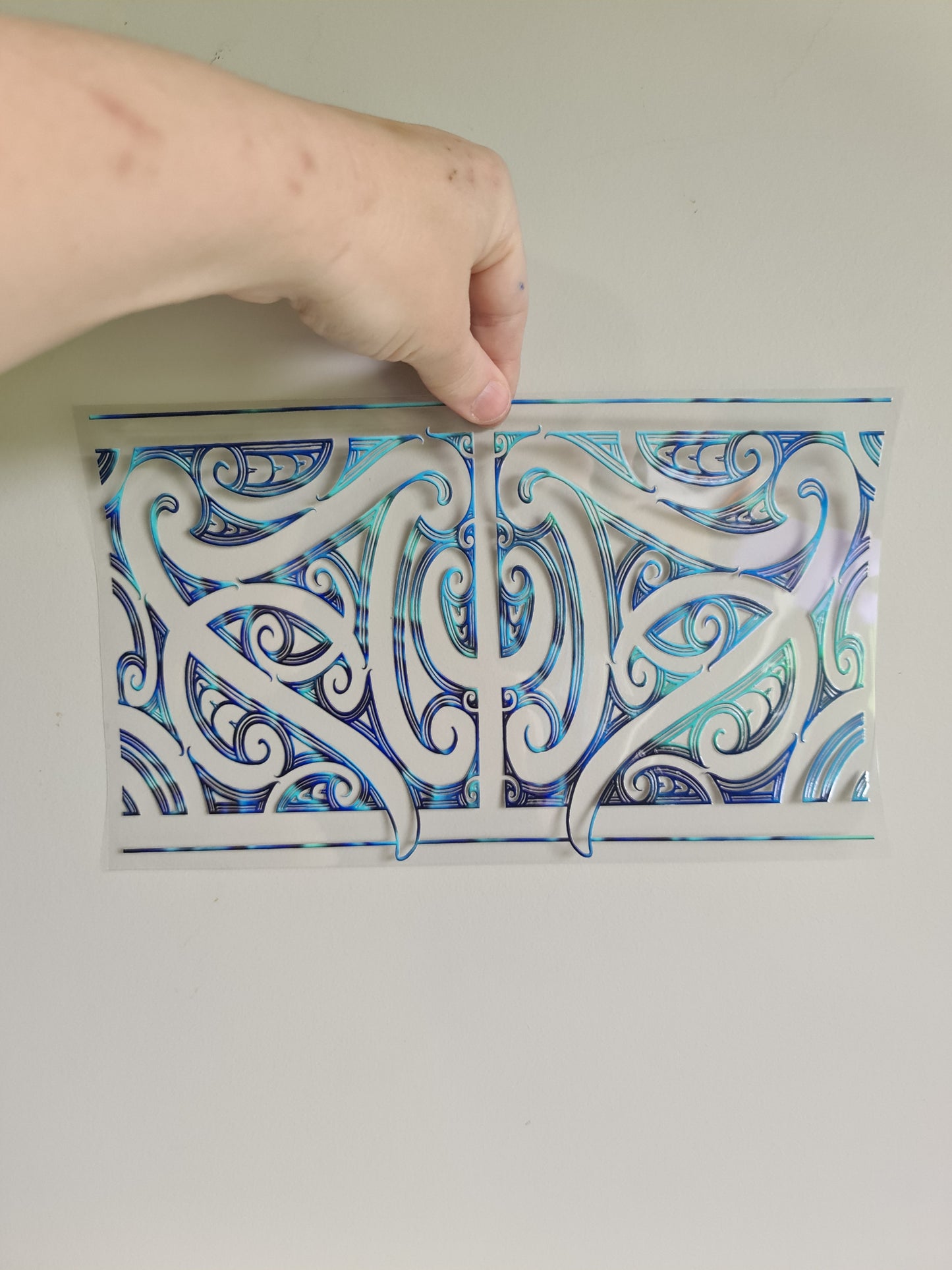 XL UV DTF DECAL MAORI DESIGN 28CMX17CM for touch lamps #110