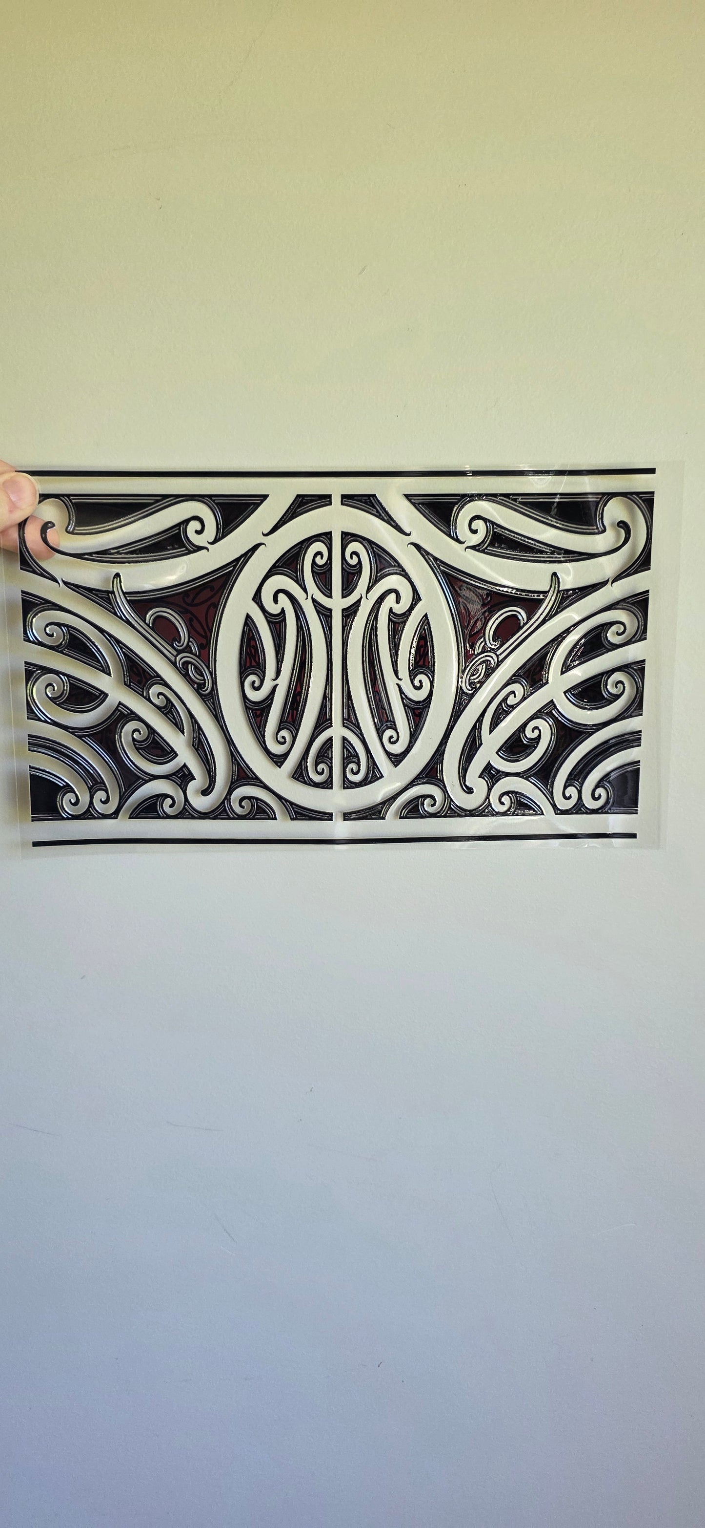 XL UV DTF DECAL MAORI DESIGN 28CMX17CM for touch lamps #186