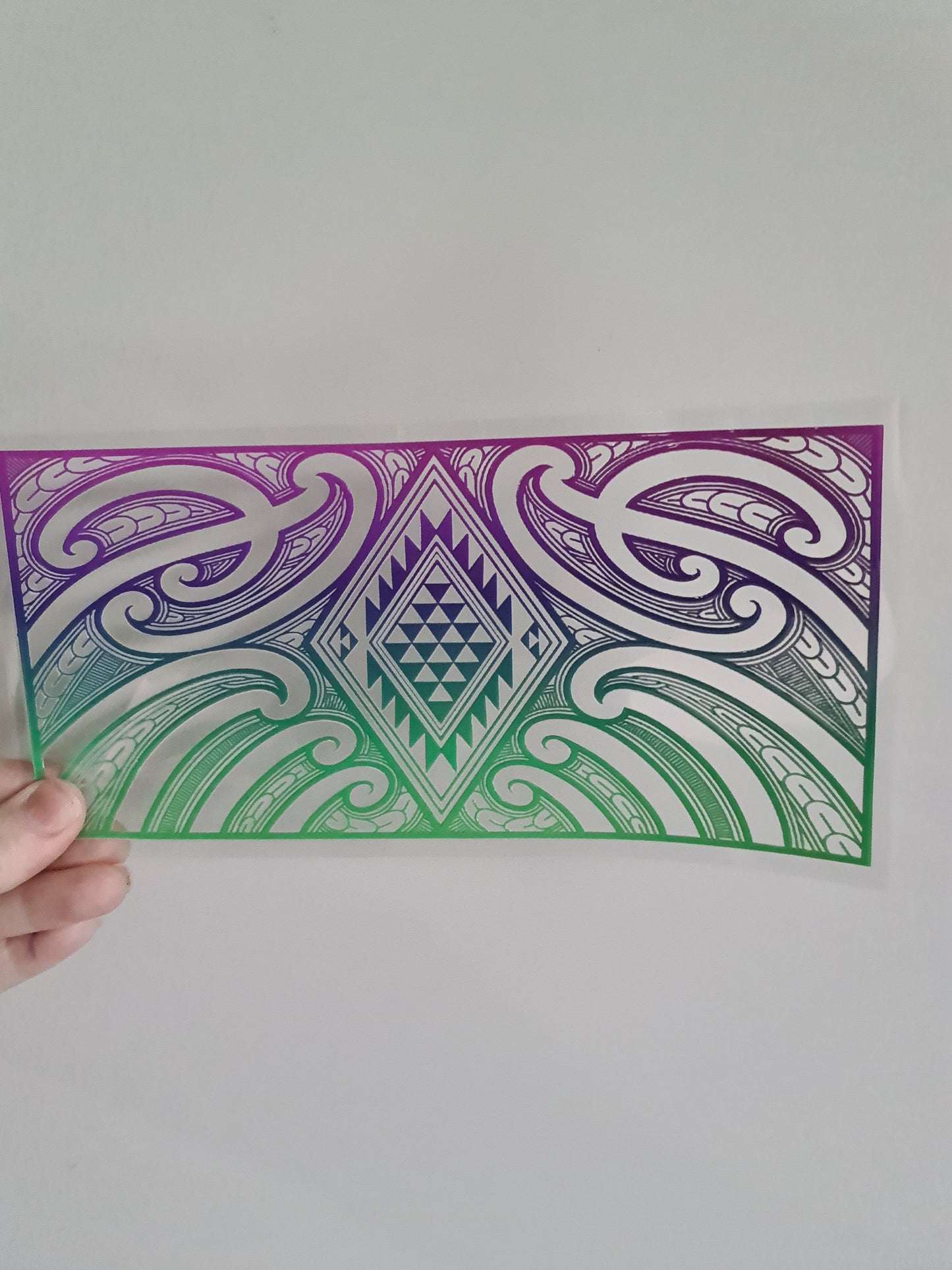 UV dtf Maori design 23cmx11cm 16oz wrap #1142