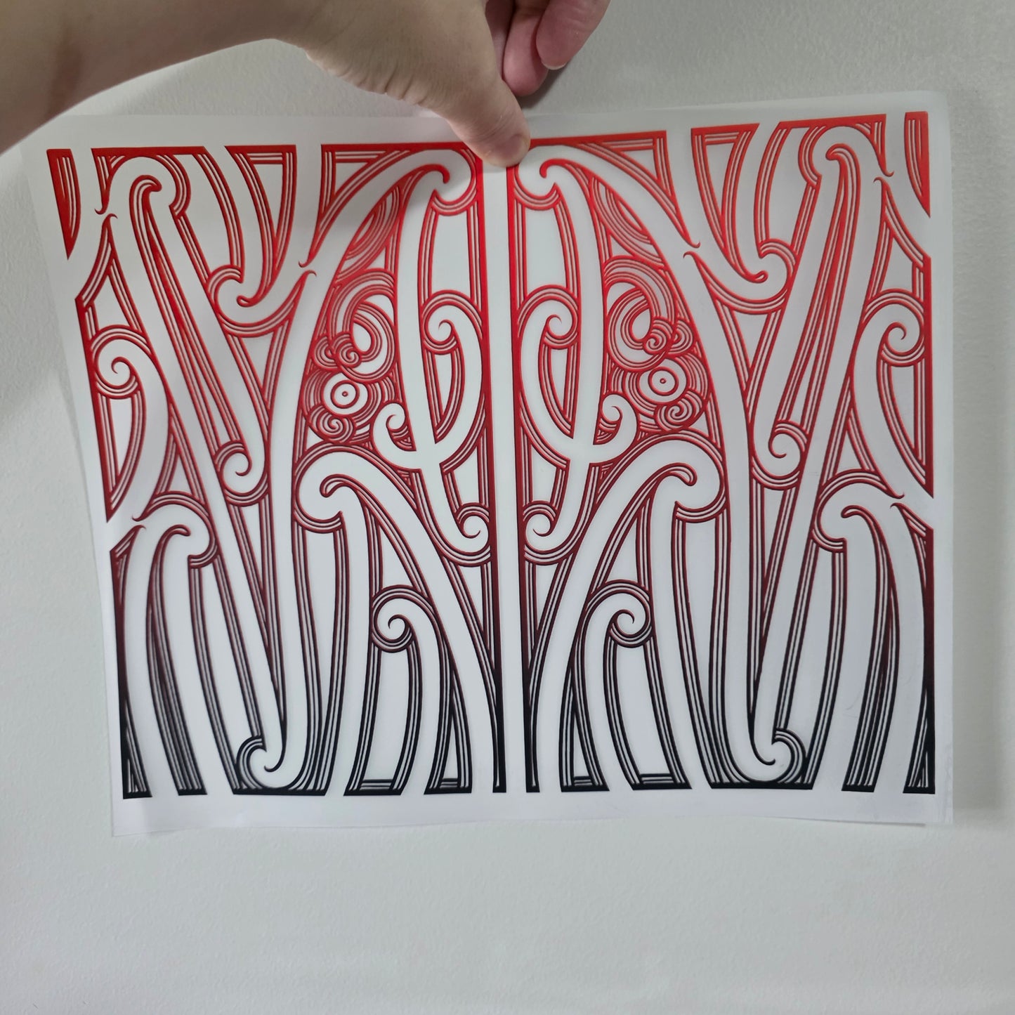 Maori design Iron on DTF 30cm