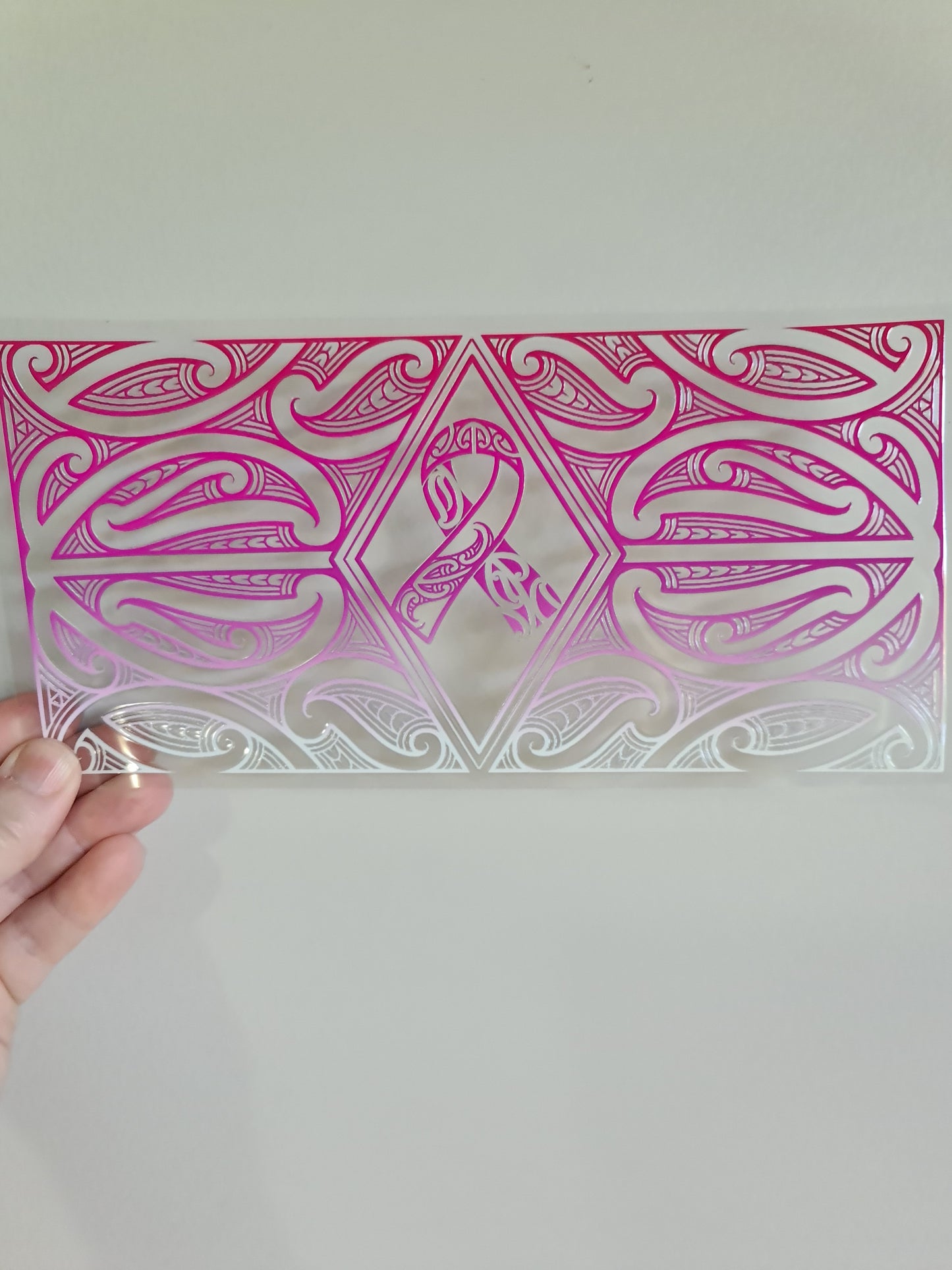 UV dtf Maori design 23cmx11cm 16oz wrap #924 cancer ribbon