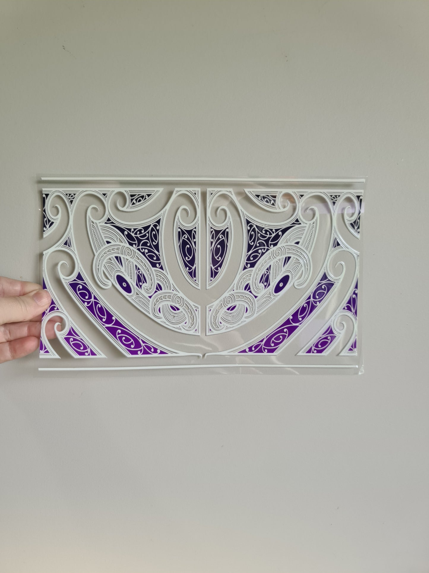 XL UV DTF DECAL MAORI DESIGN 28CMX17CM for touch lamps #88