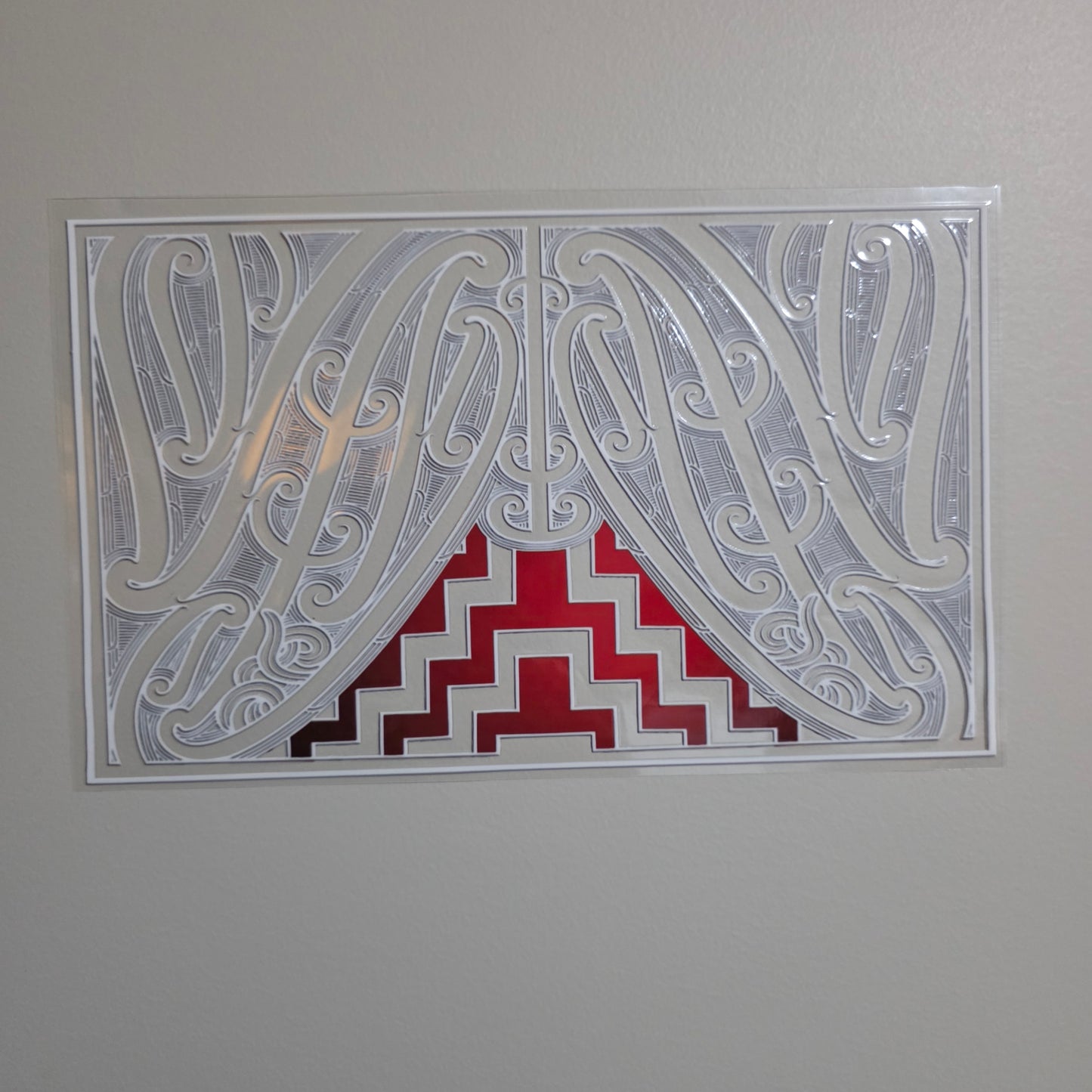 XL UV DTF DECAL MAORI DESIGN 28CMX17CM for touch lamps #229