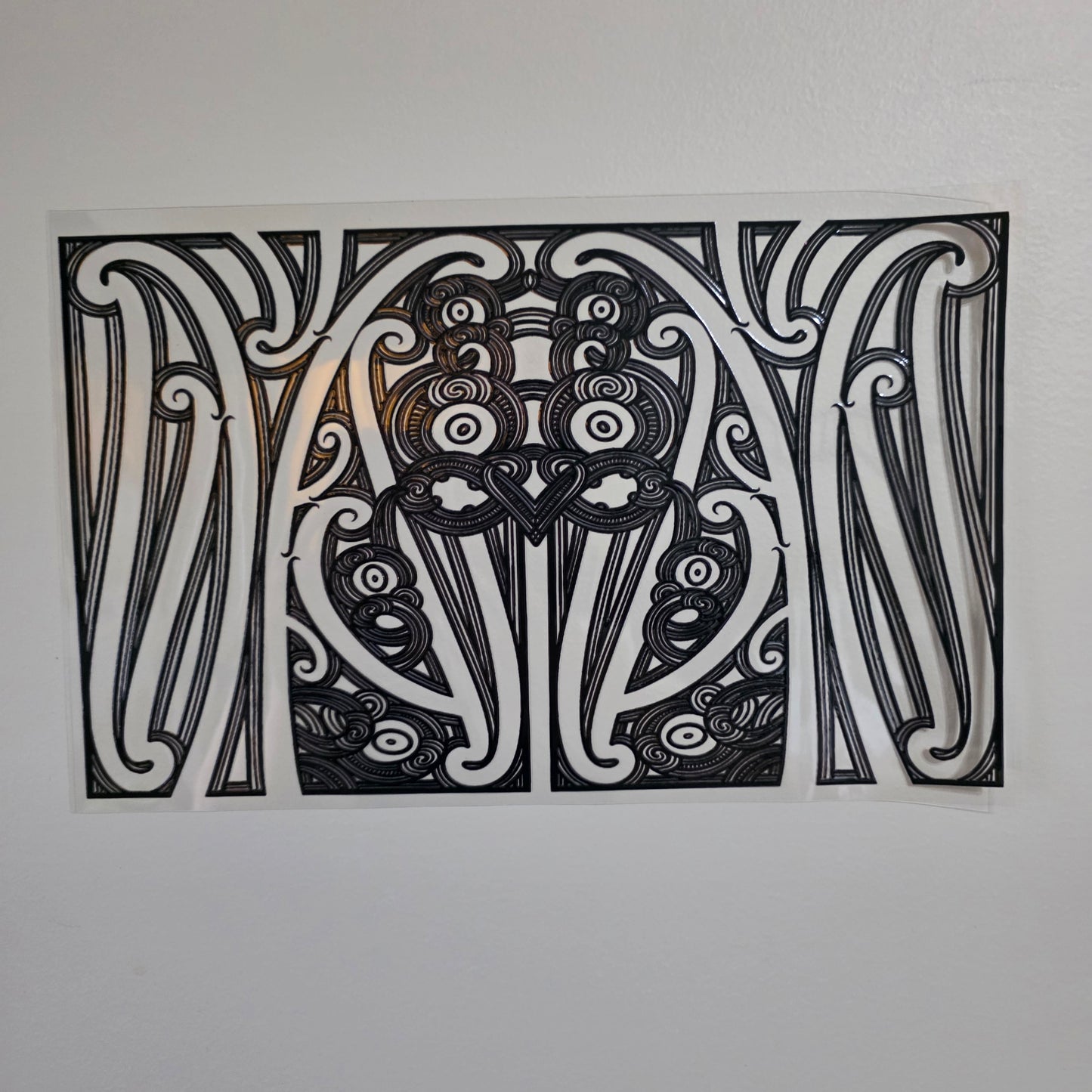 XL UV DTF DECAL MAORI DESIGN 28CMX17CM for touch lamps #293