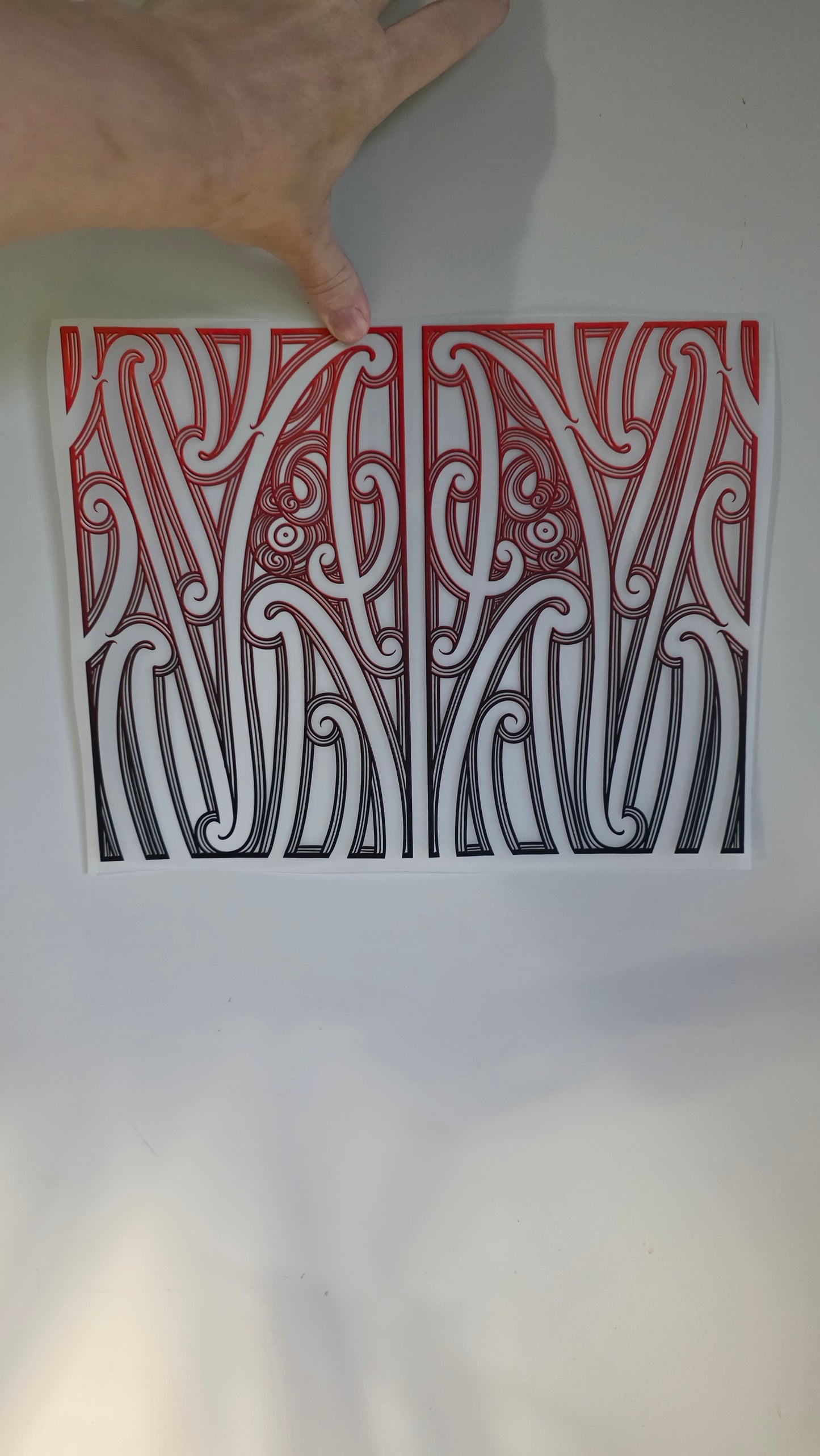 Maori design Iron on DTF 30cm for clothing
