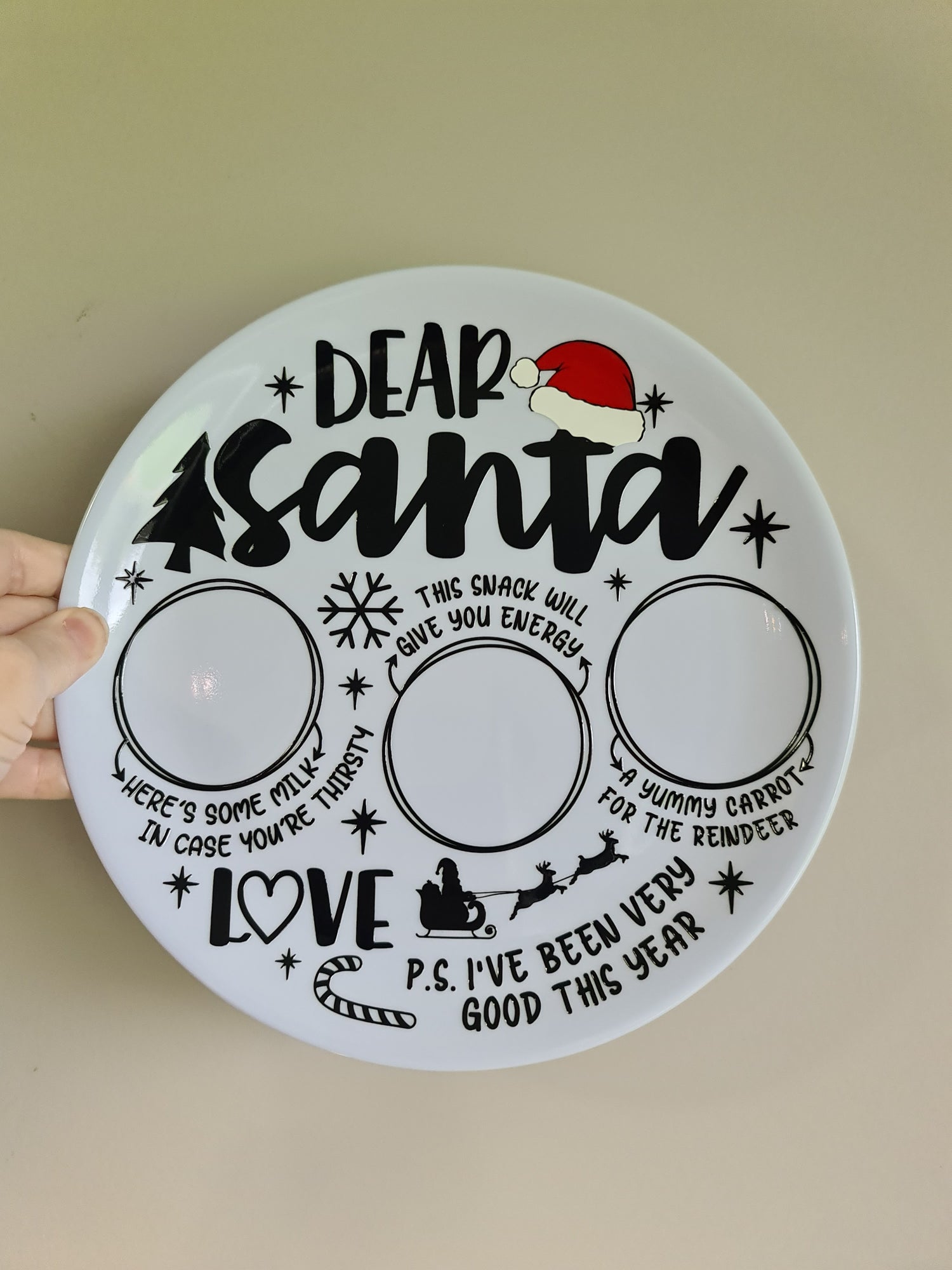 Santa Plate UV Dtf transfers
