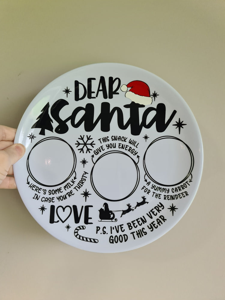 Santa Plate UV Dtf transfers