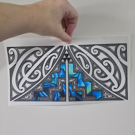 Maori design Iron on DTF 30cm x 16cm