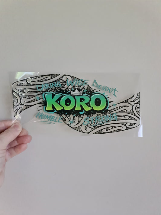 UV dtf Maori design 23cmx11cm 16oz wrap #1036 koro