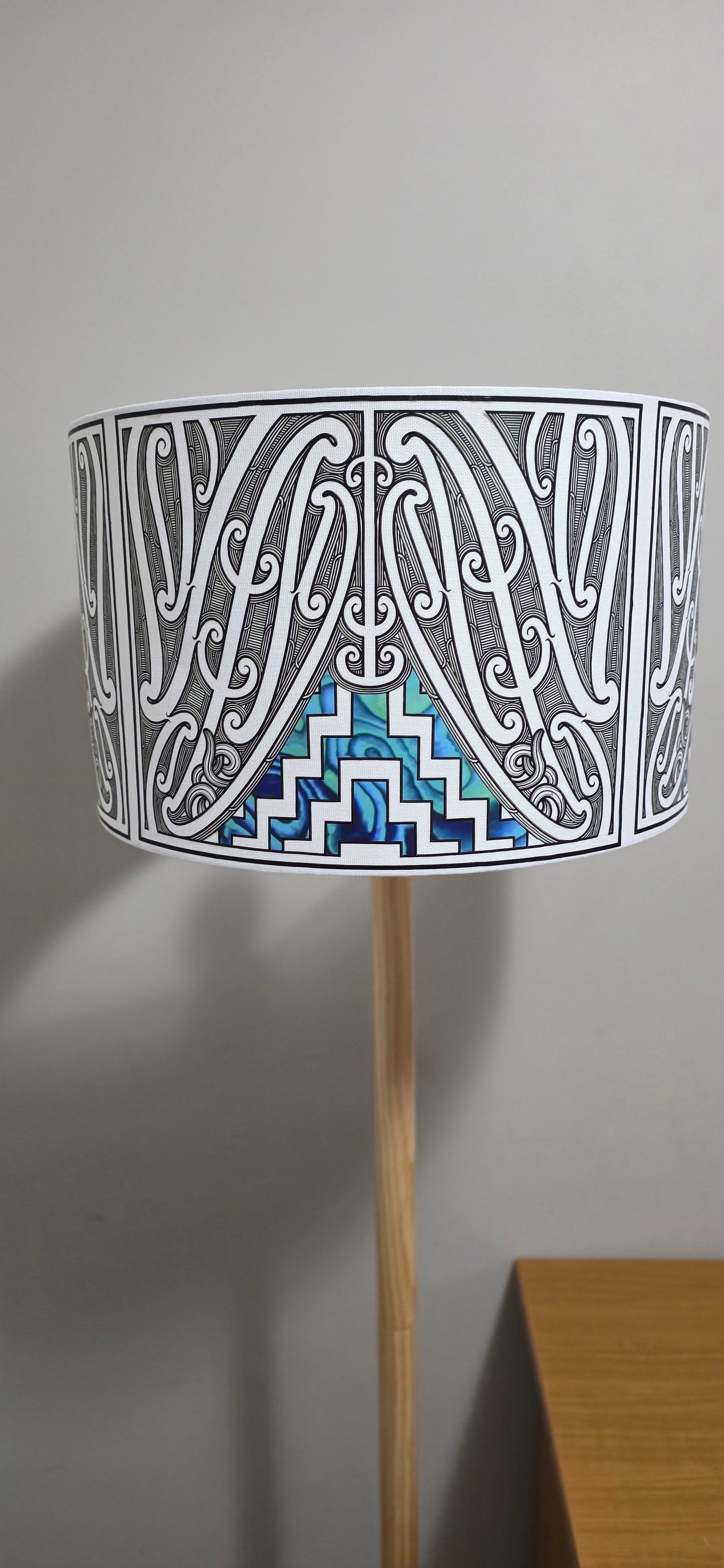 Maori Design Floor Lamp - black paua design ♥️ - pre-order