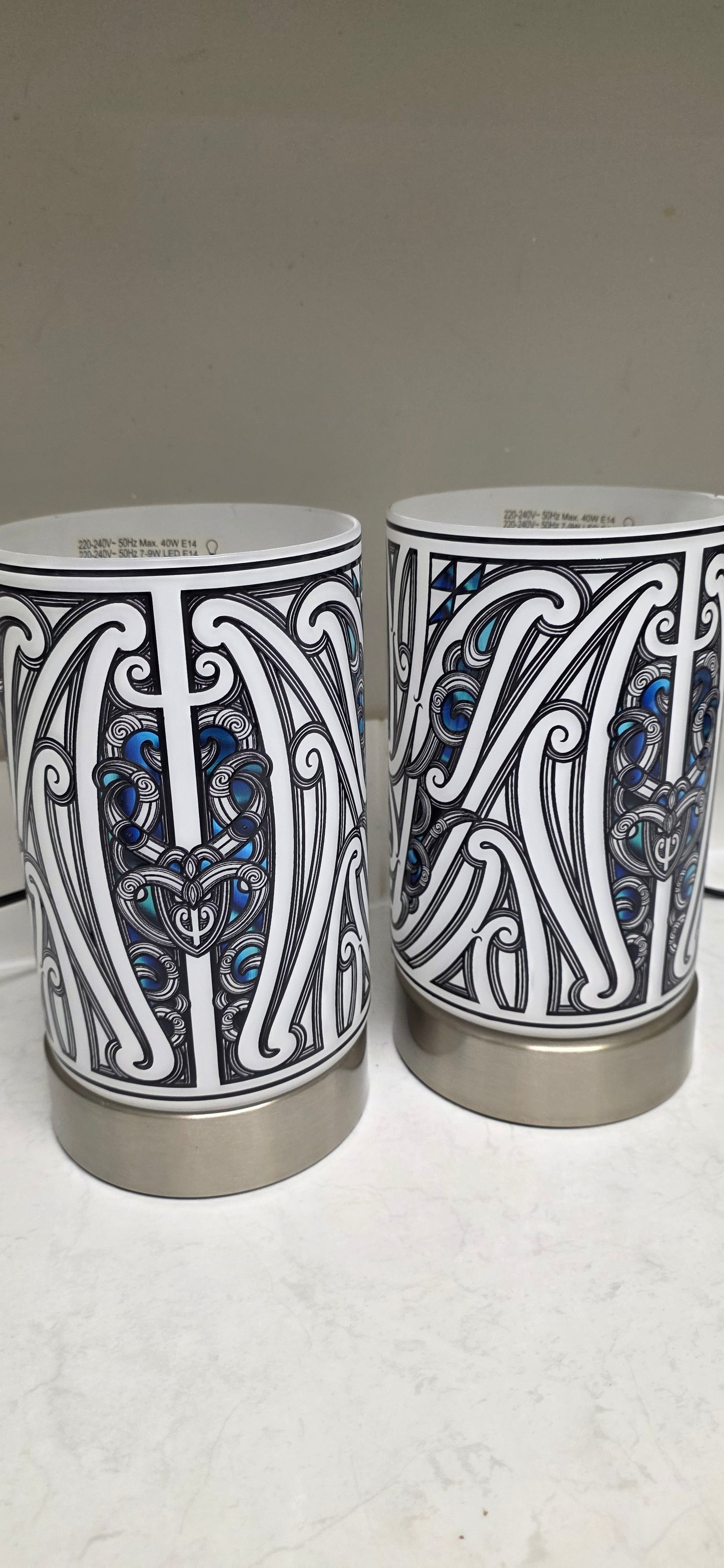 Maori design touch lamp - set 2 lamps (pre-order)