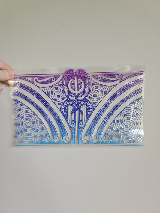 XL UV DTF DECAL MAORI DESIGN 28CMX17CM for touch lamps #44