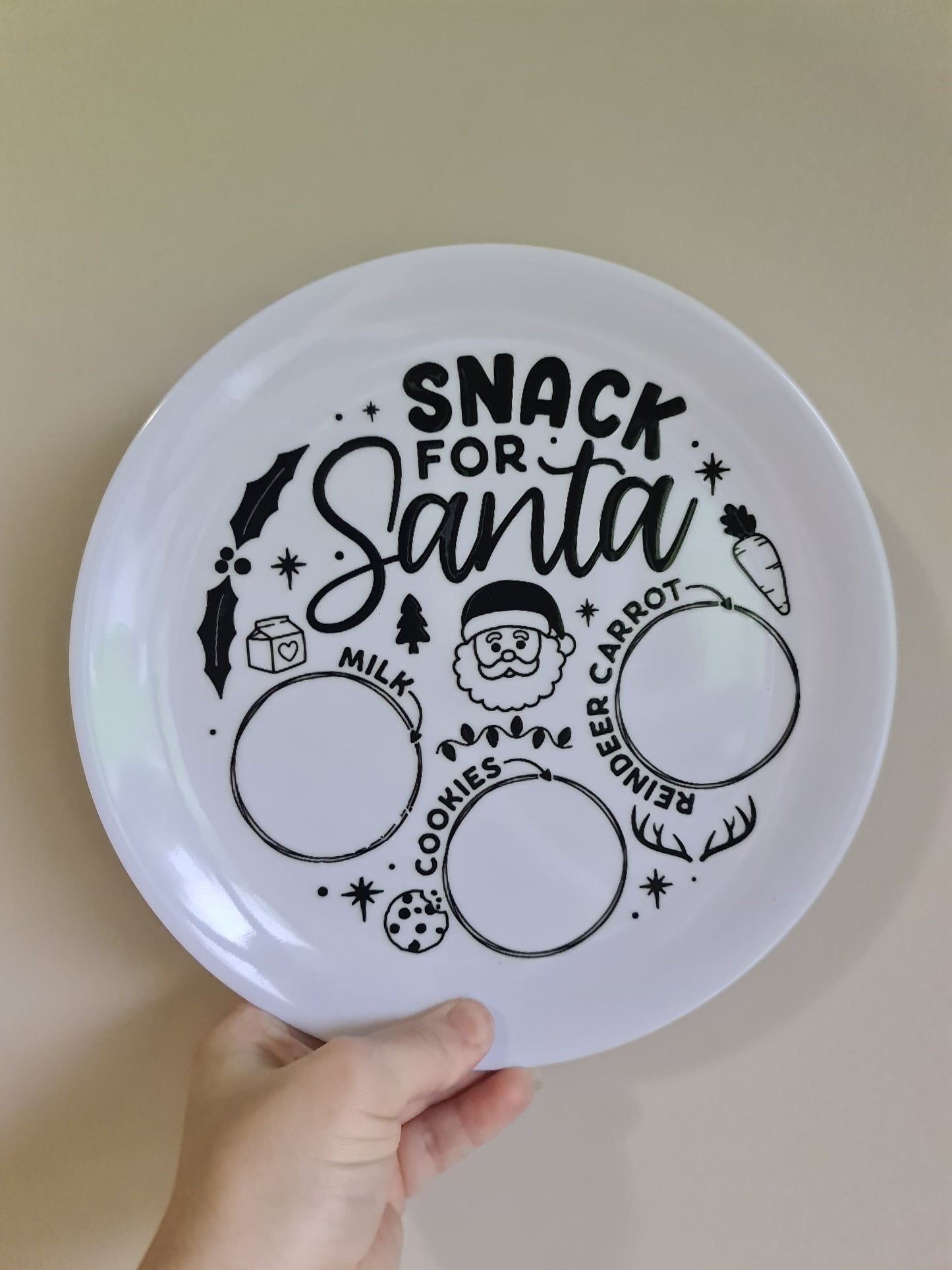 Santa Plate UV DTF 20cm #2