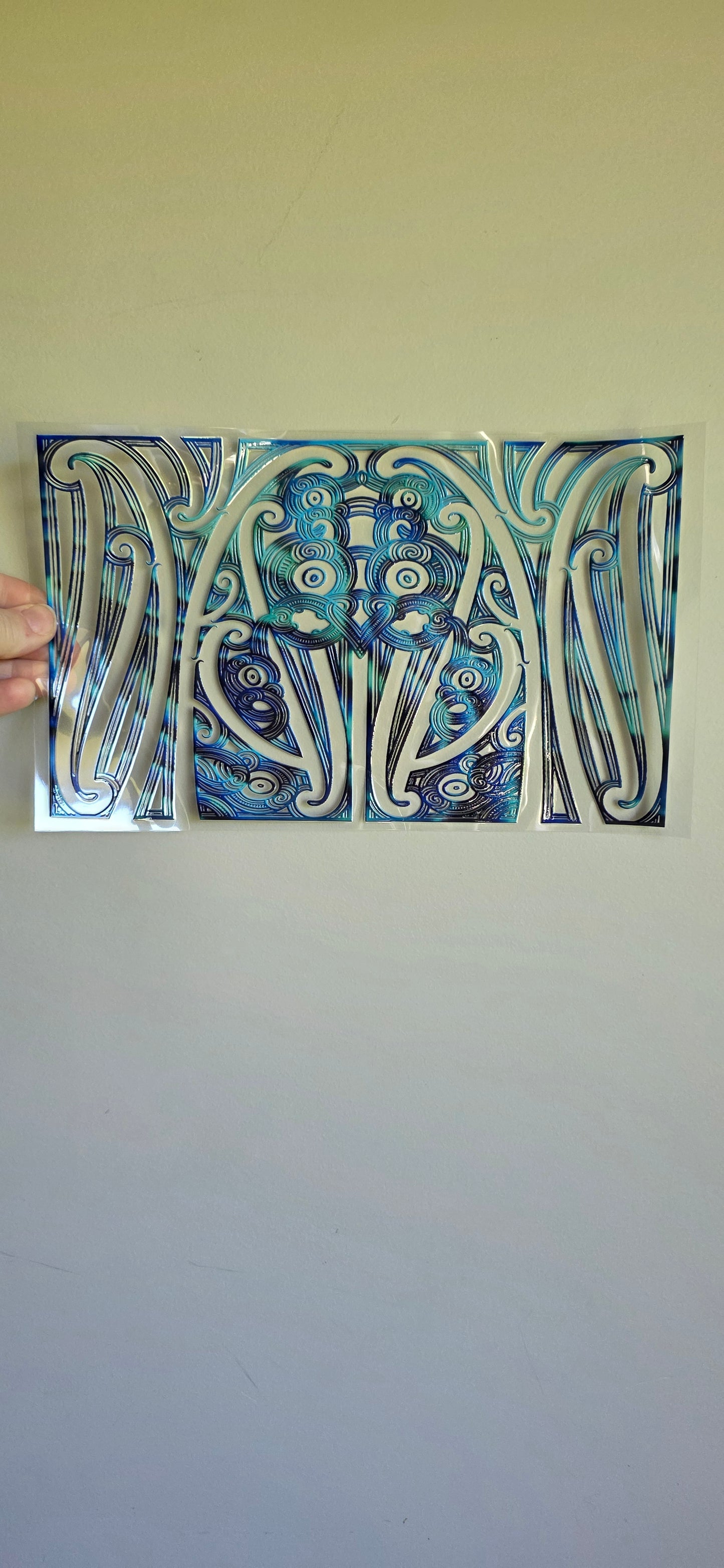 XL UV DTF DECAL MAORI DESIGN 28CMX17CM for touch lamps #177