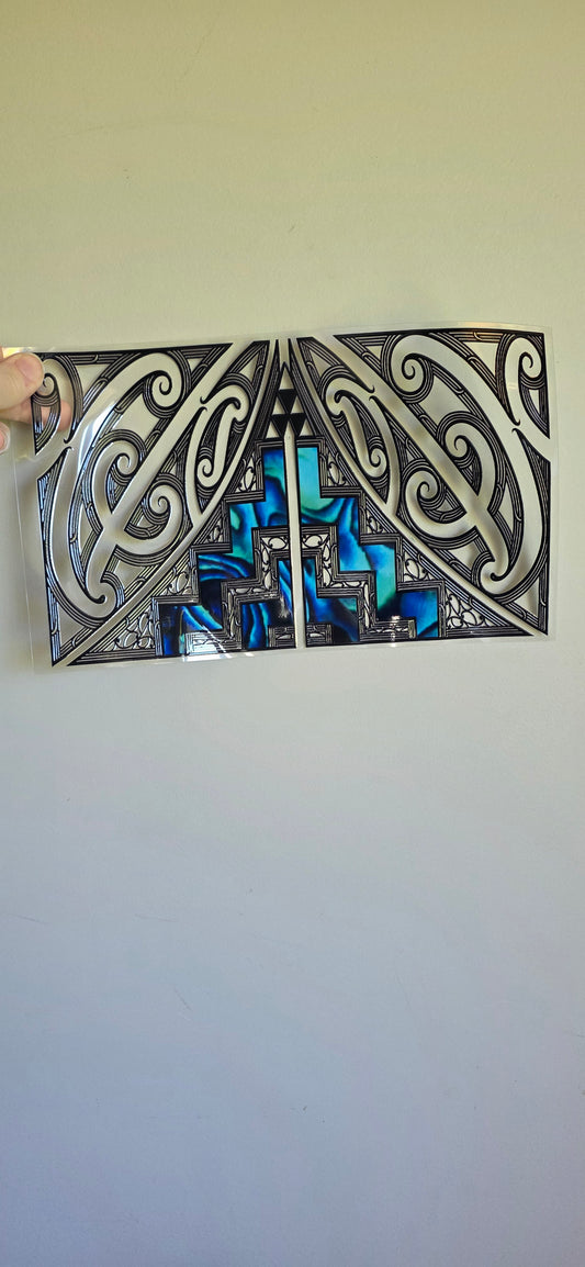 XL UV DTF DECAL MAORI DESIGN 28CMX17CM for touch lamps #205