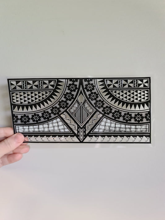 UV dtf Maori design 23cmx11cm 16oz wrap #1158