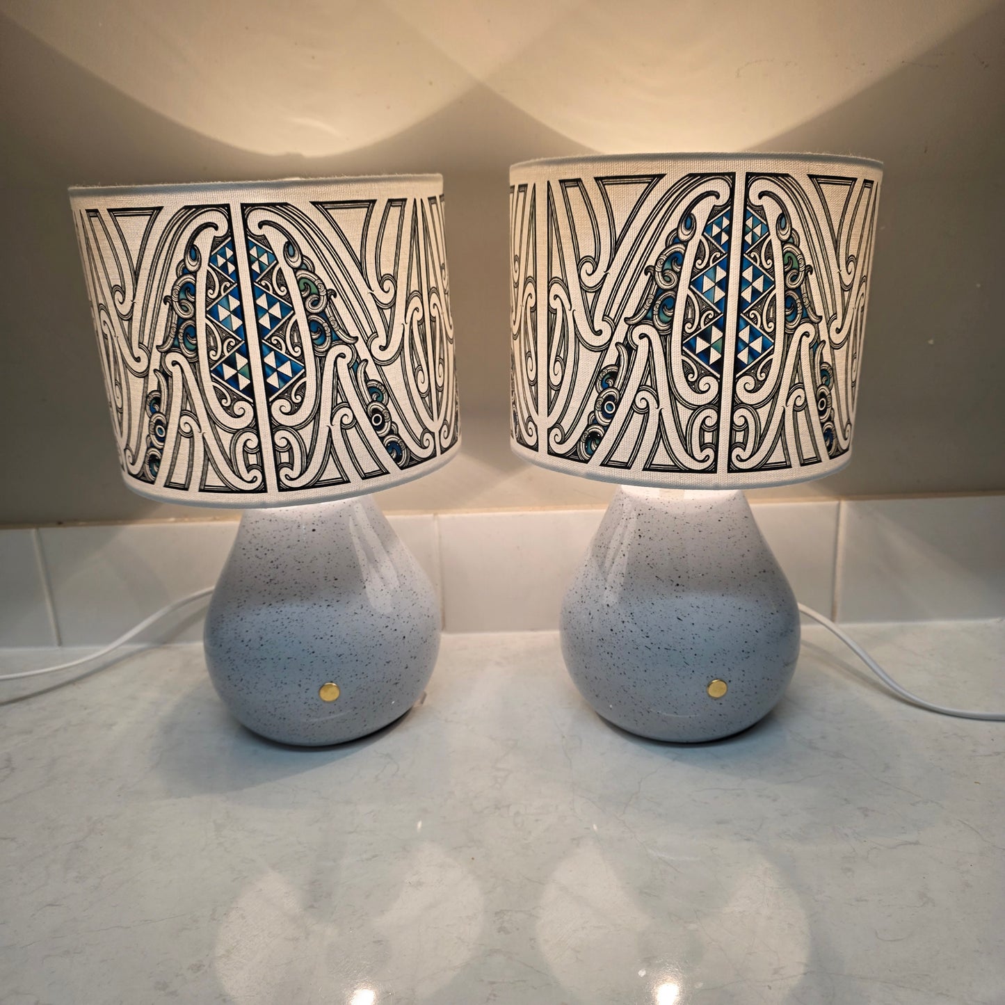 Maori design touch lamp - set 2 lamps