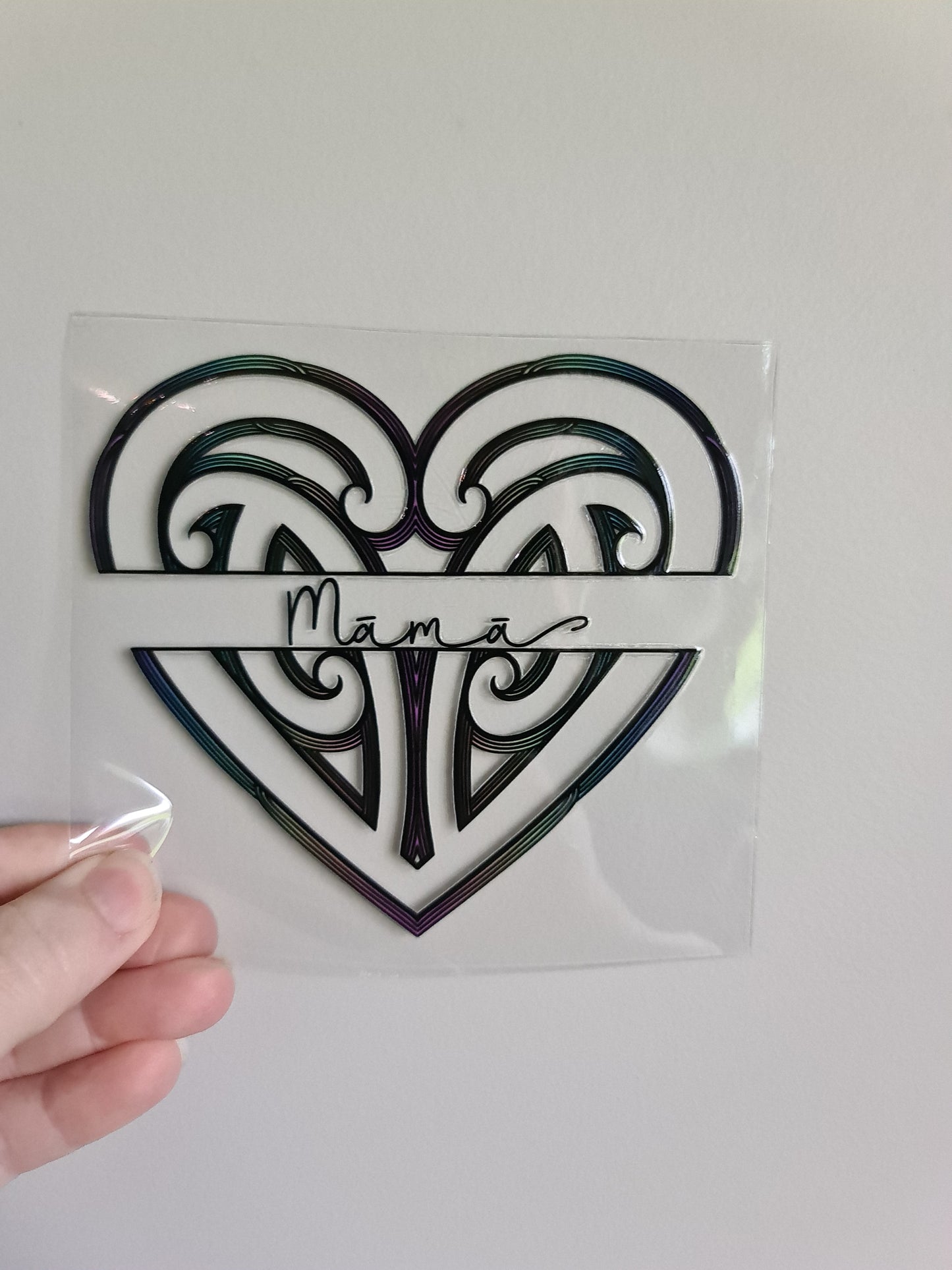 UV dtf Maori design mini size 13cmx13cm #mama heart