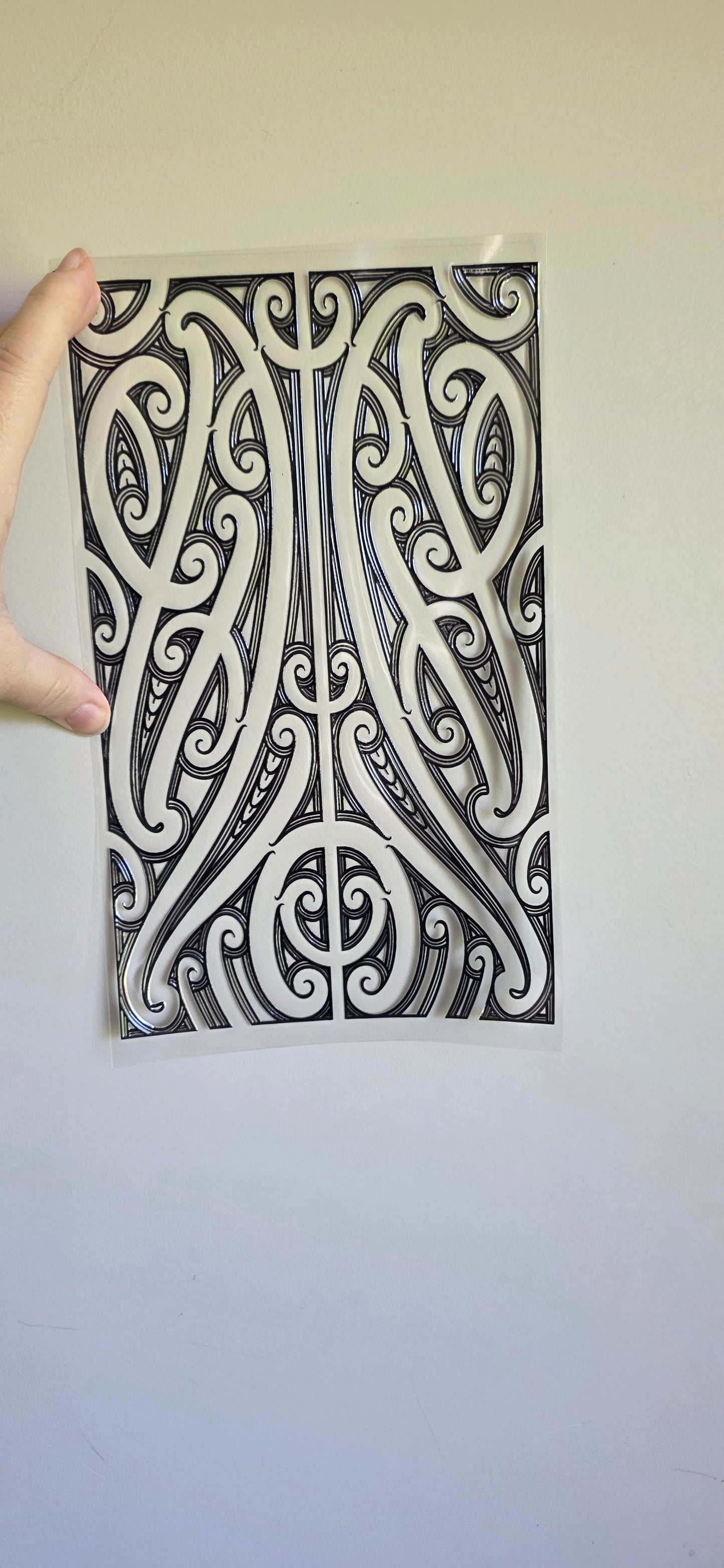 XL UV DTF DECAL MAORI DESIGN 28CMX17CM for touch lamps #169