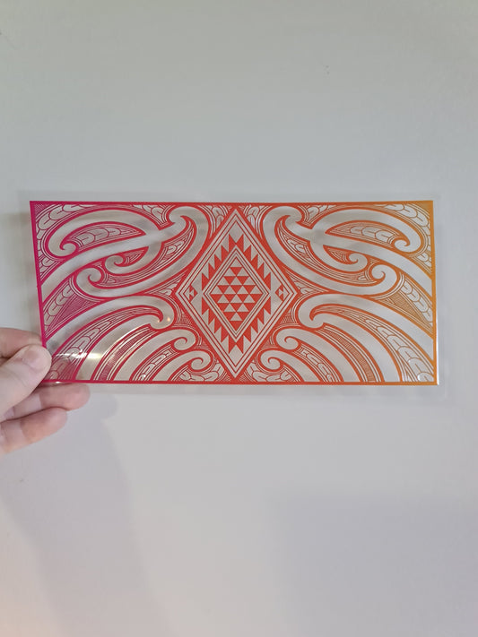 UV dtf Maori design 23cmx11cm 16oz wrap #898