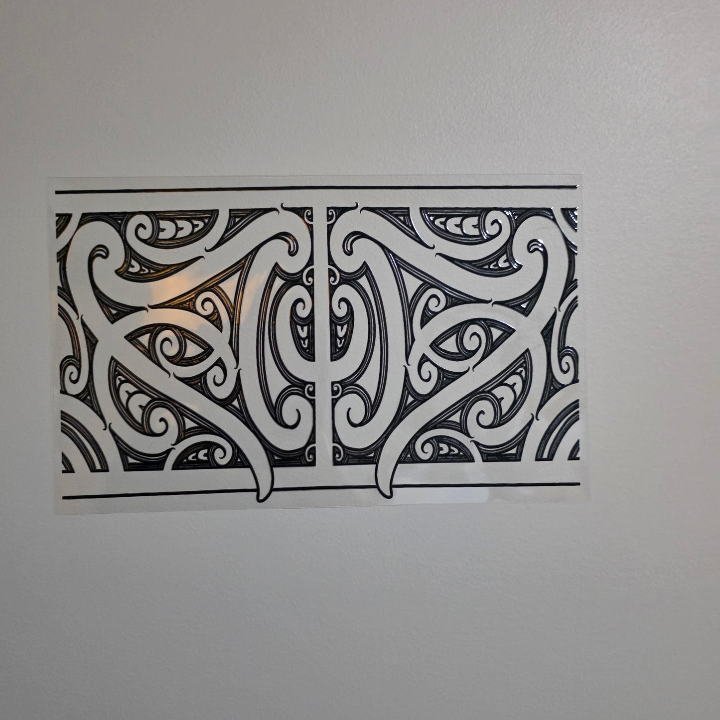 XL UV DTF DECAL MAORI DESIGN 28CMX17CM for touch lamps #237