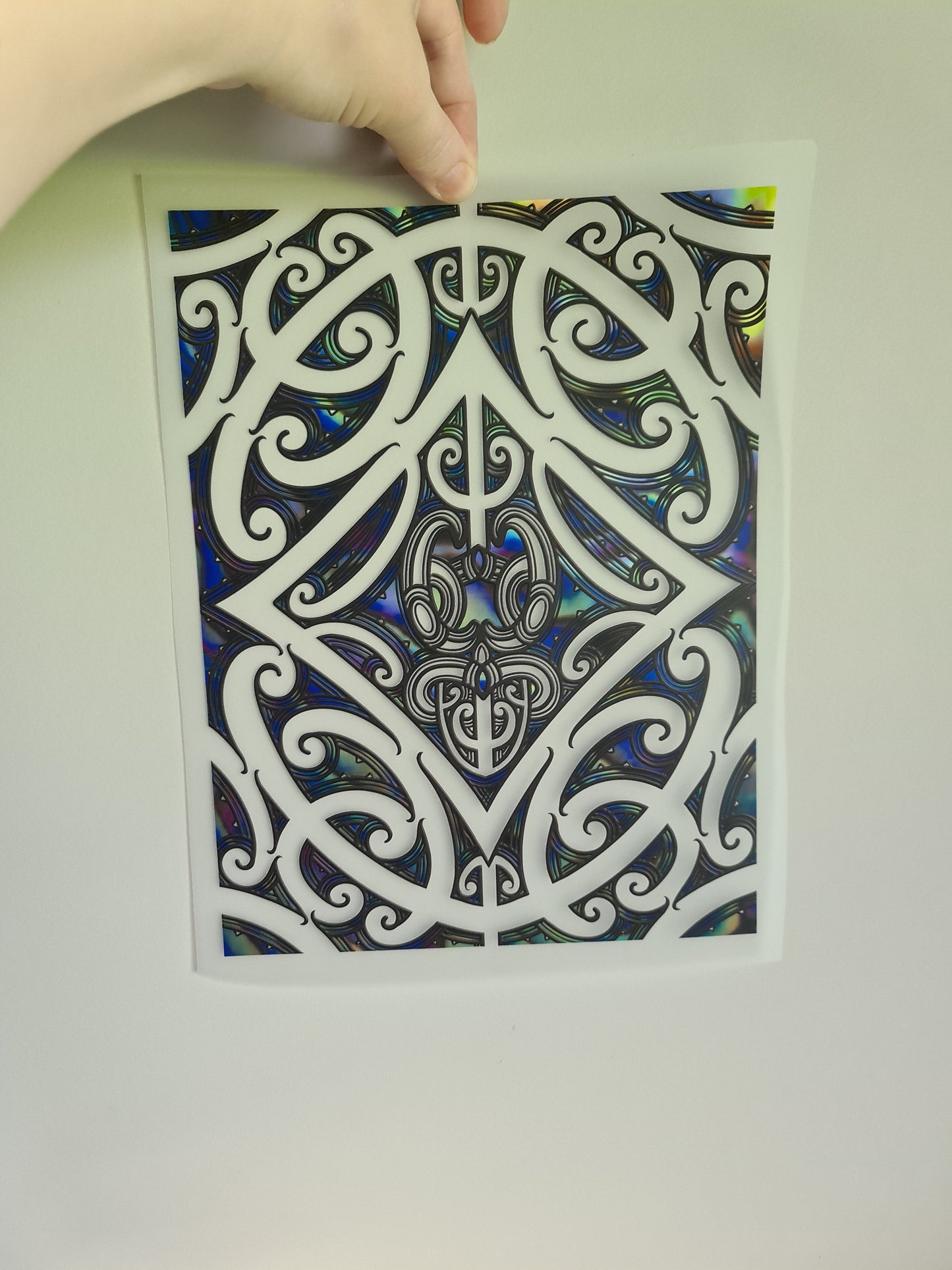 Custom Maori design Iron on DTF 30cm for clothing