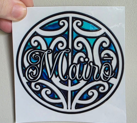 Uv dtf transfer Maori design 11cm wrap Mairō (milo)