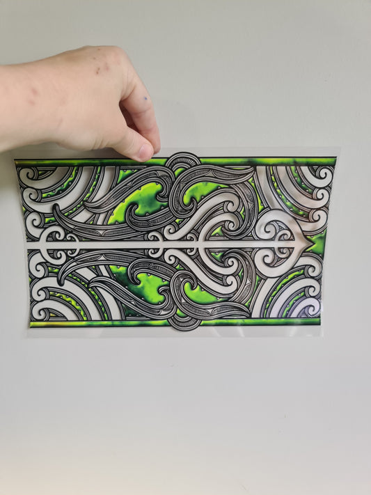 XL UV DTF DECAL MAORI DESIGN 28CMX17CM for touch lamps #72