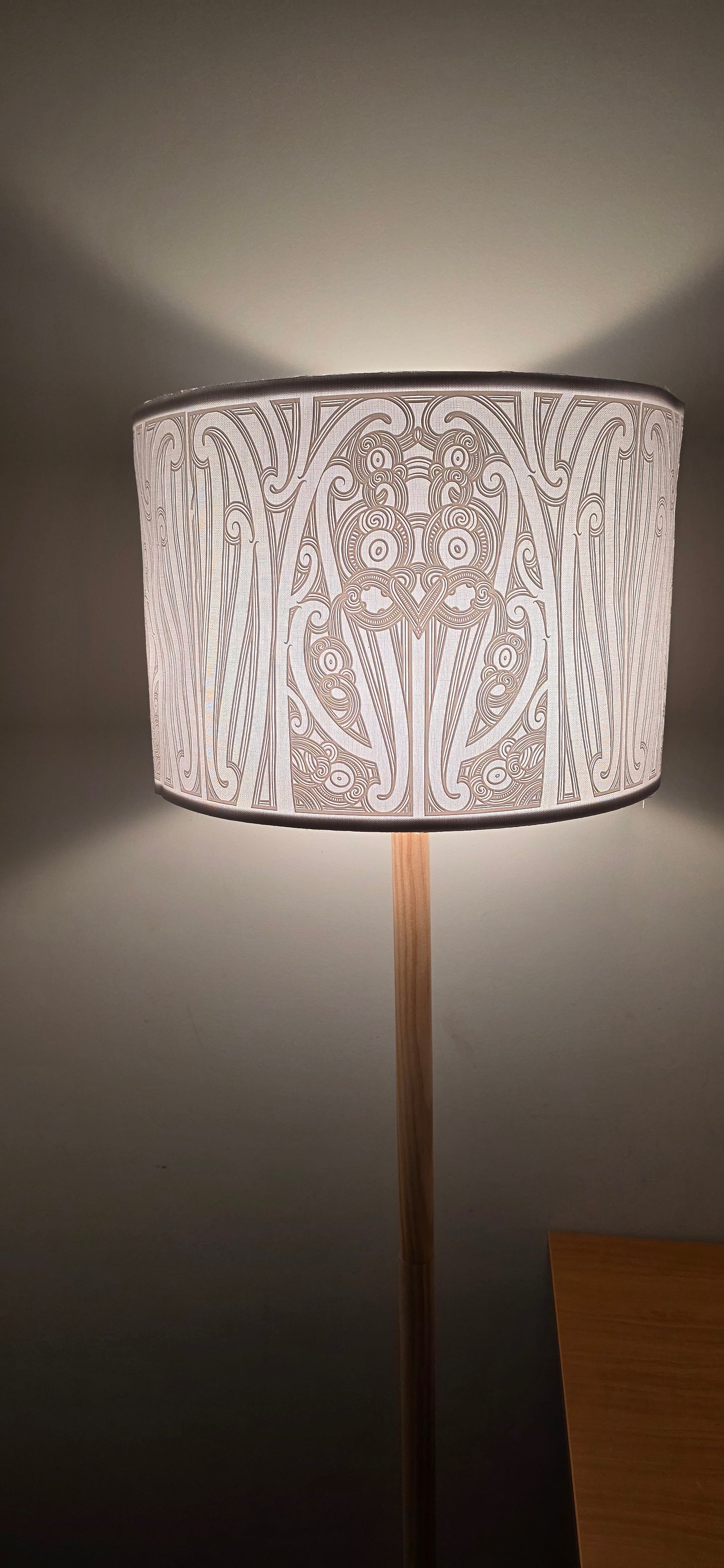 Maori Design Lamp Shade only - White PRE-ORDER