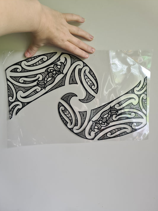 XXL UV DTF DECAL MAORI DESIGN 38CM  Window decal