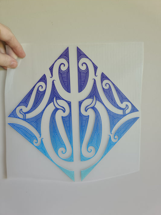 Sublimation custom Maori design Iron on 30cm