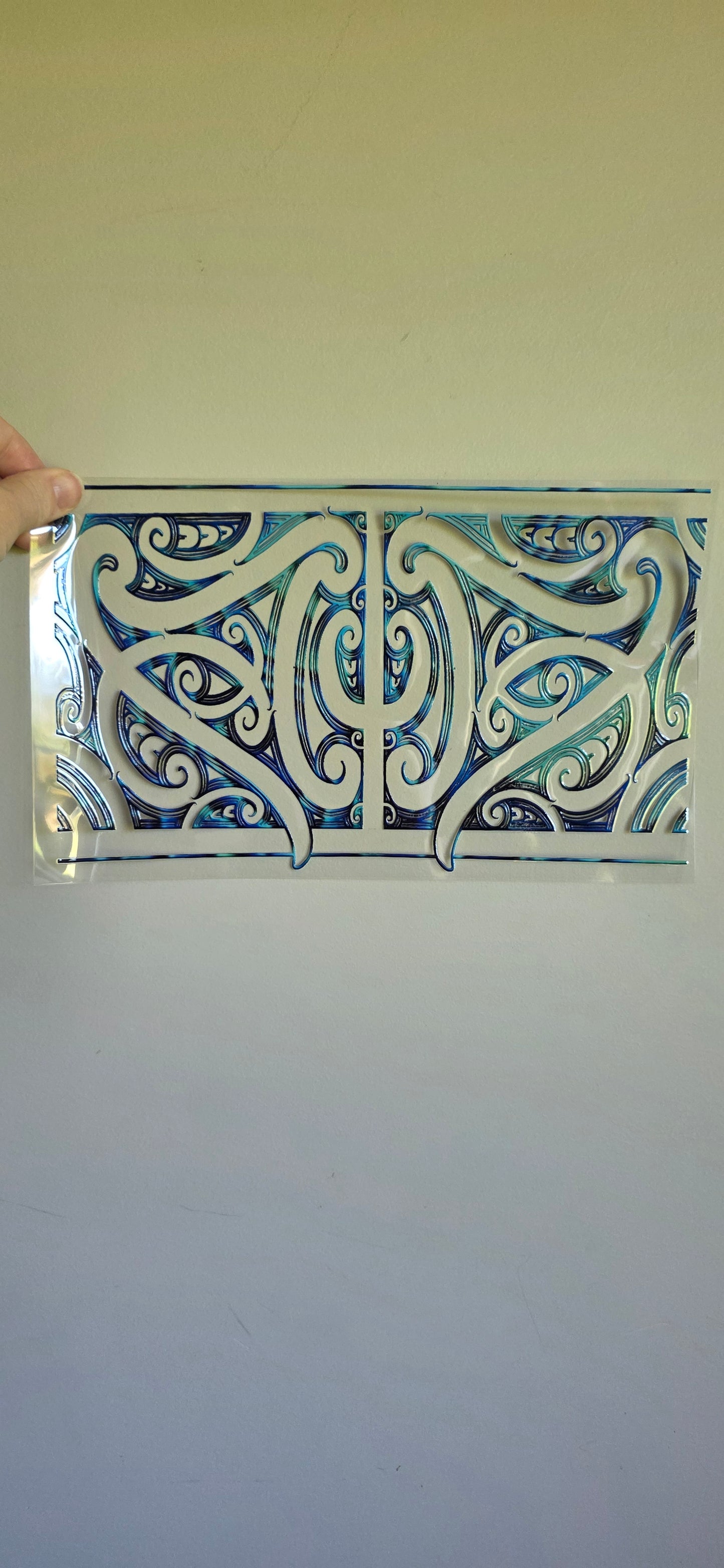 XL UV DTF DECAL MAORI DESIGN 28CMX17CM for touch lamps #149