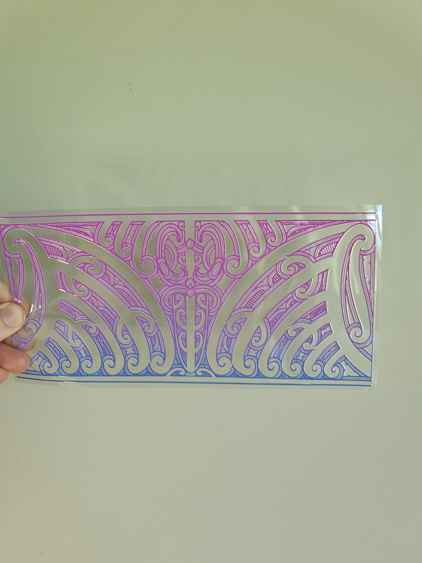 UV dtf transfer Maori design 23cmx11cm 16oz wrap #1383
