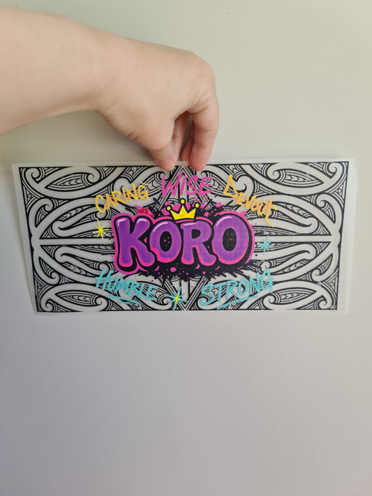 Sublimation custom Maori design Iron on 30cm