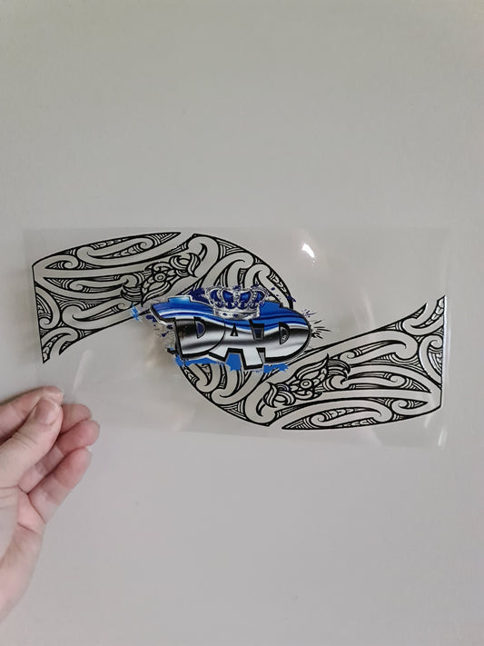 UV dtf Maori design 23cmx11cm 16oz wrap #1044 dad