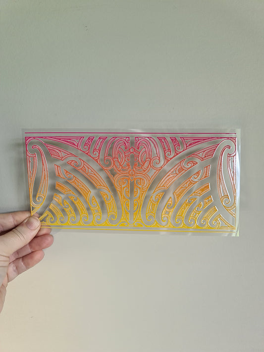 UV dtf transfer Maori design 23cmx11cm 16oz wrap #1406