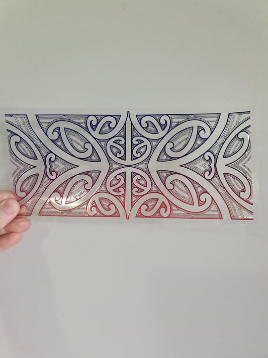 UV dtf Maori design 23cmx11cm 16oz wrap #756