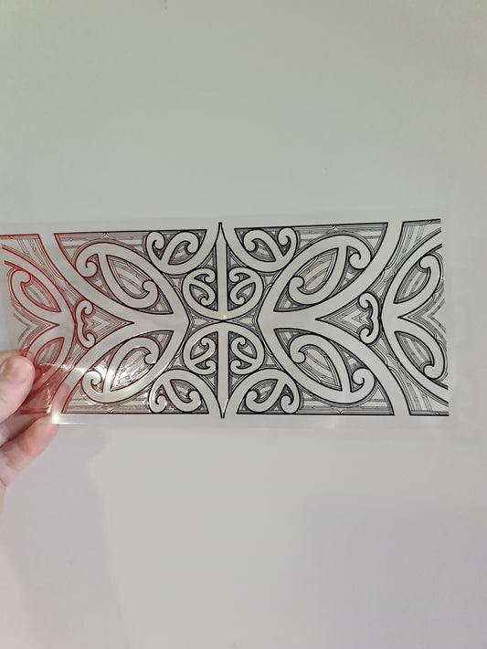 UV dtf Maori design 23cmx11cm 16oz wrap #769