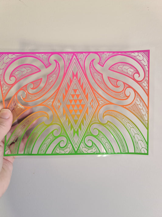 UV dtf Maori design A5 size 21cmx 14.8cm #345