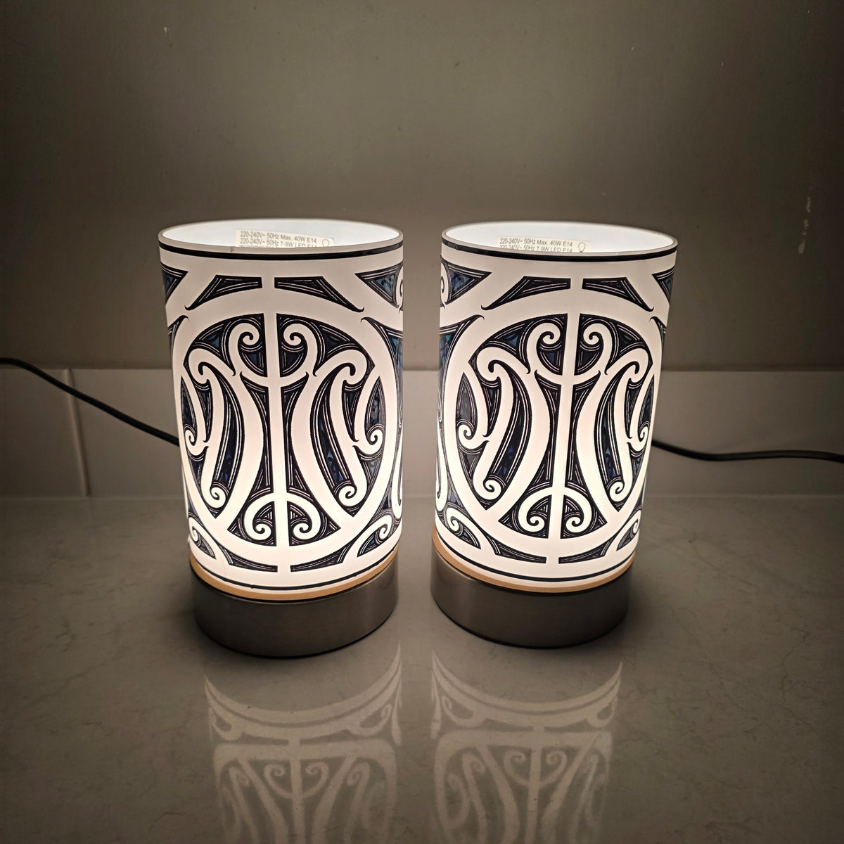 Maori design touch lamp - set 2 lamps (pre-order)