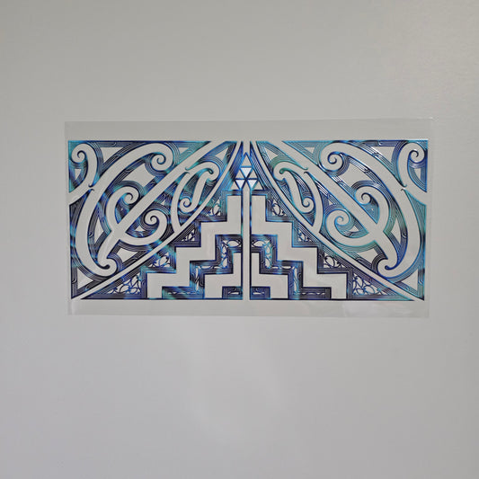 XL UV DTF DECAL MAORI DESIGN 38CMX17CM for touch lamps #37