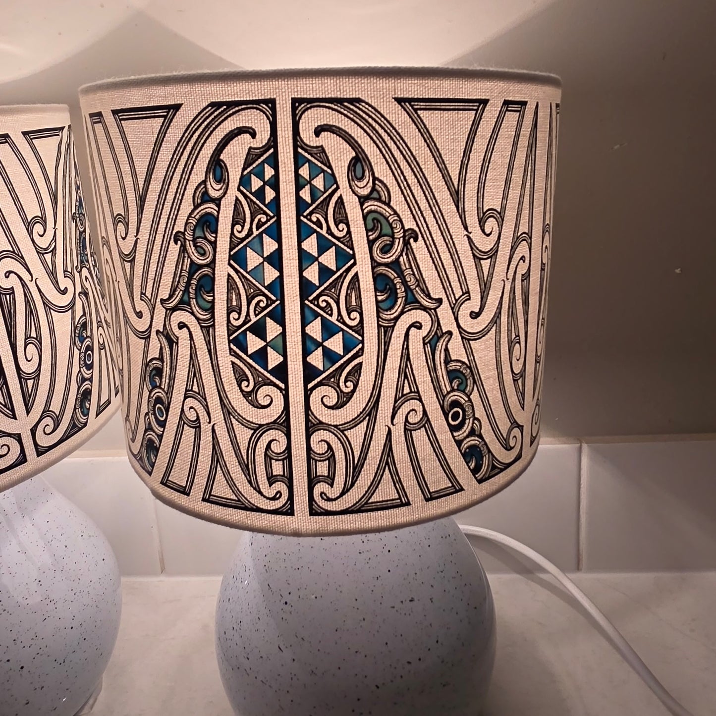 Maori design touch lamp - set 2 lamps