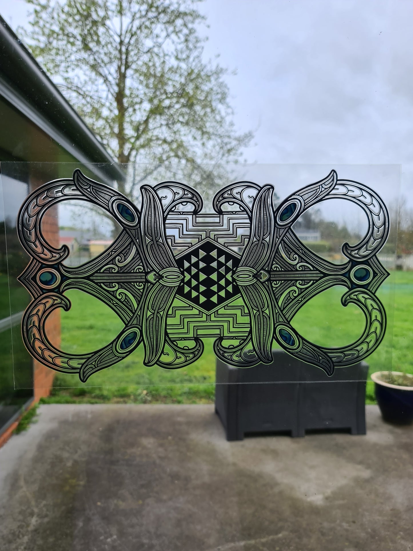 XXL UV DTF DECAL MAORI DESIGN 40CMX23CM Window decal