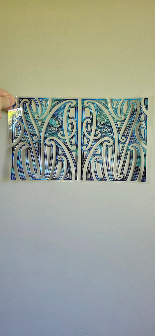 XL UV DTF DECAL MAORI DESIGN 28CMX17CM for touch lamps #179