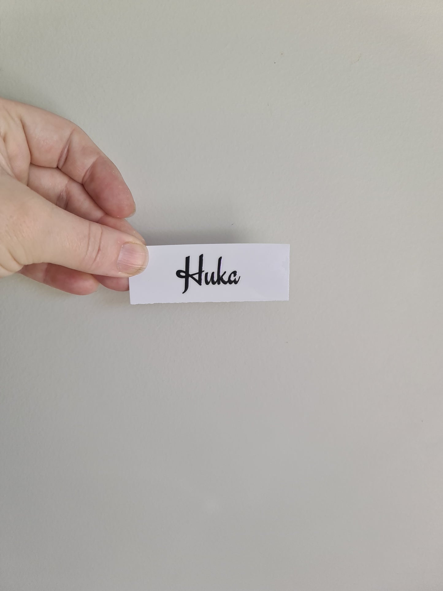 UV DTF transfer label - Huka 2cm approx
