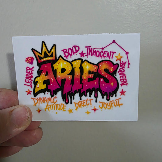 UV DTF sticker transfer 8cm - Aries