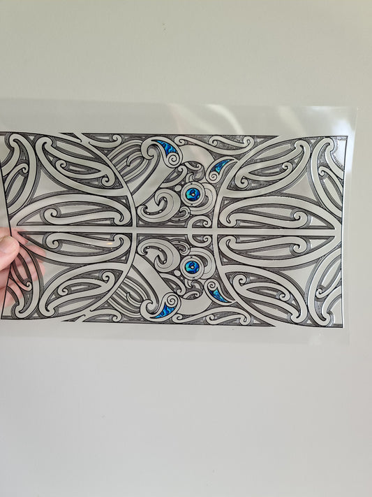 XL UV DTF DECAL MAORI DESIGN 28CMX19CM  #08