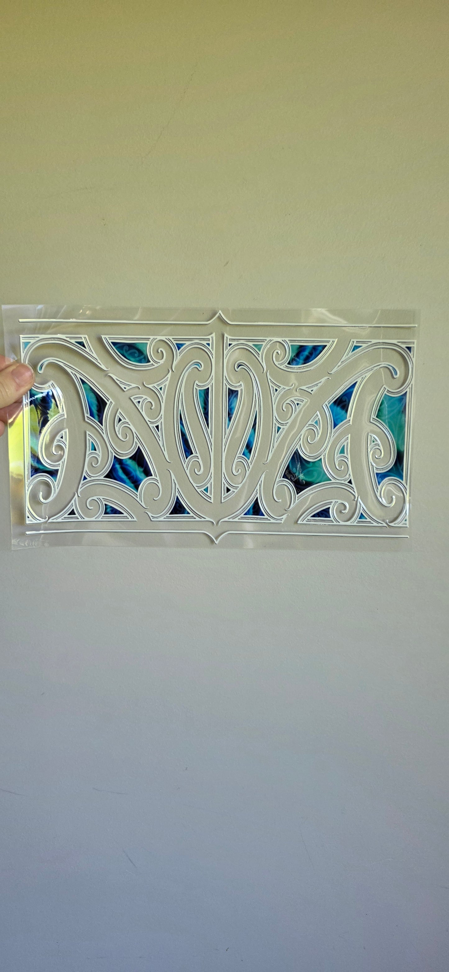 XL UV DTF DECAL MAORI DESIGN 28CMX17CM for touch lamps #159
